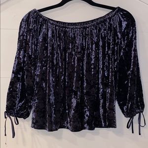 American Eagle crushed velvet shirt